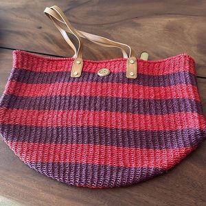 Tort Burch beach bag.